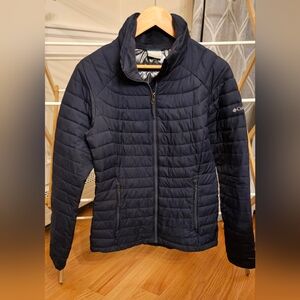 Used Womens small Columbia Powder Light Omni Heat Jacket Midnight Blue
